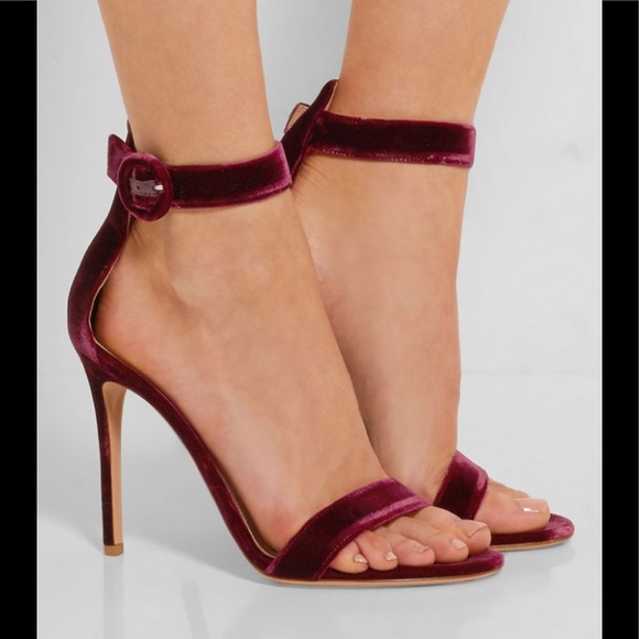 Shoes | Gianvito Rossi Velvet Heel Sandals | Poshmark